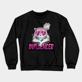 Influencer cat Crewneck Sweatshirt